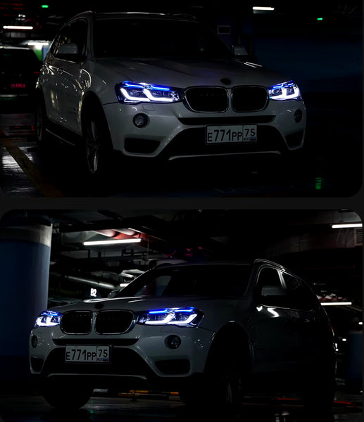 TYPY Pair LED DRL Lightbar Headlights Hid H7 X4 F26 LCI BMW X3 F25 10-17 LHD RHD