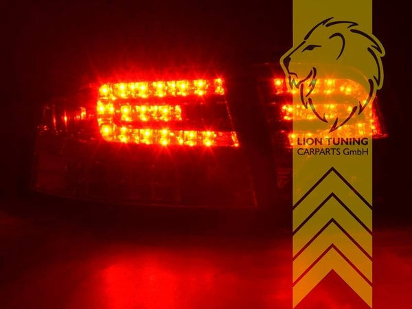 LT Pair LED DRL Lightbar Rear Lights Audi A4 B7 8E 04-08 sedan smoke black LHD