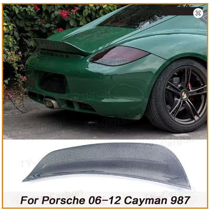 TYC CARBON Porsche 987 987.1 Cayman 05-12 Rear Boot Lip Duck Tail Wing Spoiler