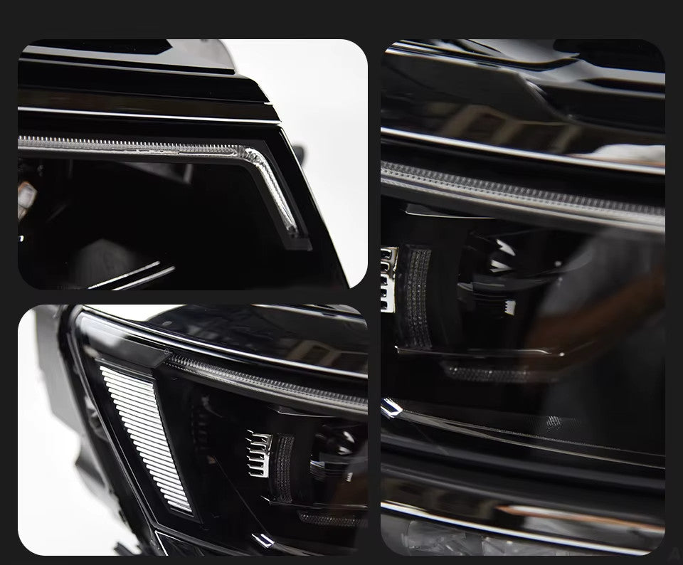 AKD Pair 17-21 VW Tiguan LED DRL Dynamic Lightbar Headlights LHD