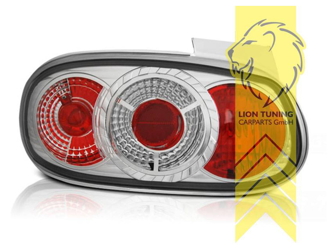 LT Pair Halogen Rear Lights Mazda MX5 2 MK2 NB white chrome clear with red LHD