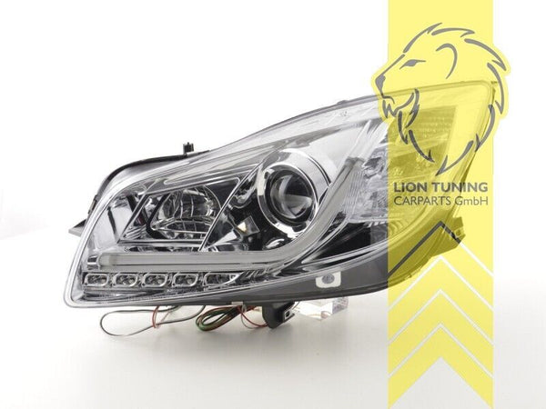 LT Pair LED DRL Lightbar Headlights Opel Vauxhall Insignia G09 08-13 Chrome LHD