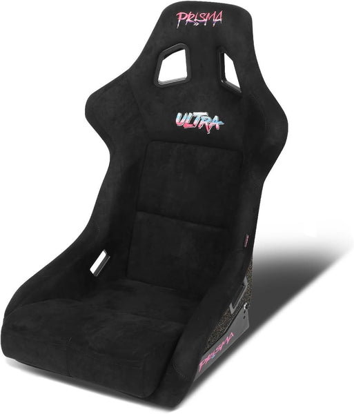 x1 Individual NRG Prisma NRG-FRP-302BK-ULTRA Bucket Seat L Black Side Mounts