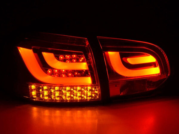 FK VW GOLF MK6 6 08-12 1K LED REAR LIGHTS Lightbar Tail Lamps Clear Chrome LHD