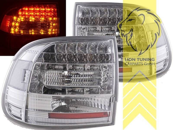 LT LED Lightbar Rear Lights Porsche Cayenne 1 9PA MK1 02-07 white chrome LHD