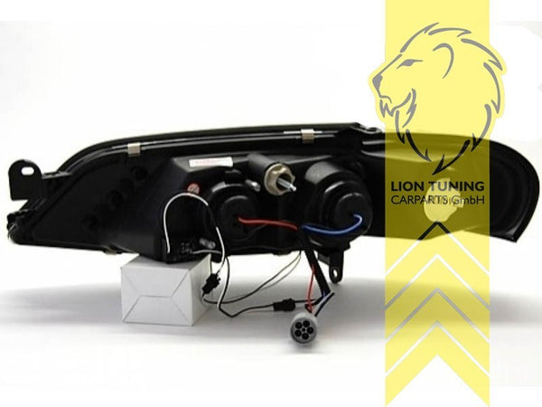 LT Pair LED DRL Lightbar Headlights Opel Vectra B 36 J96 99-02 Black LHD
