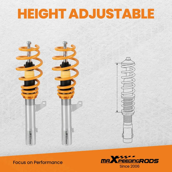 MXPR Adjustable Height Lowering Coilovers VW Caddy 2K Mk3 2004-2015 1.6 1.9 2.0