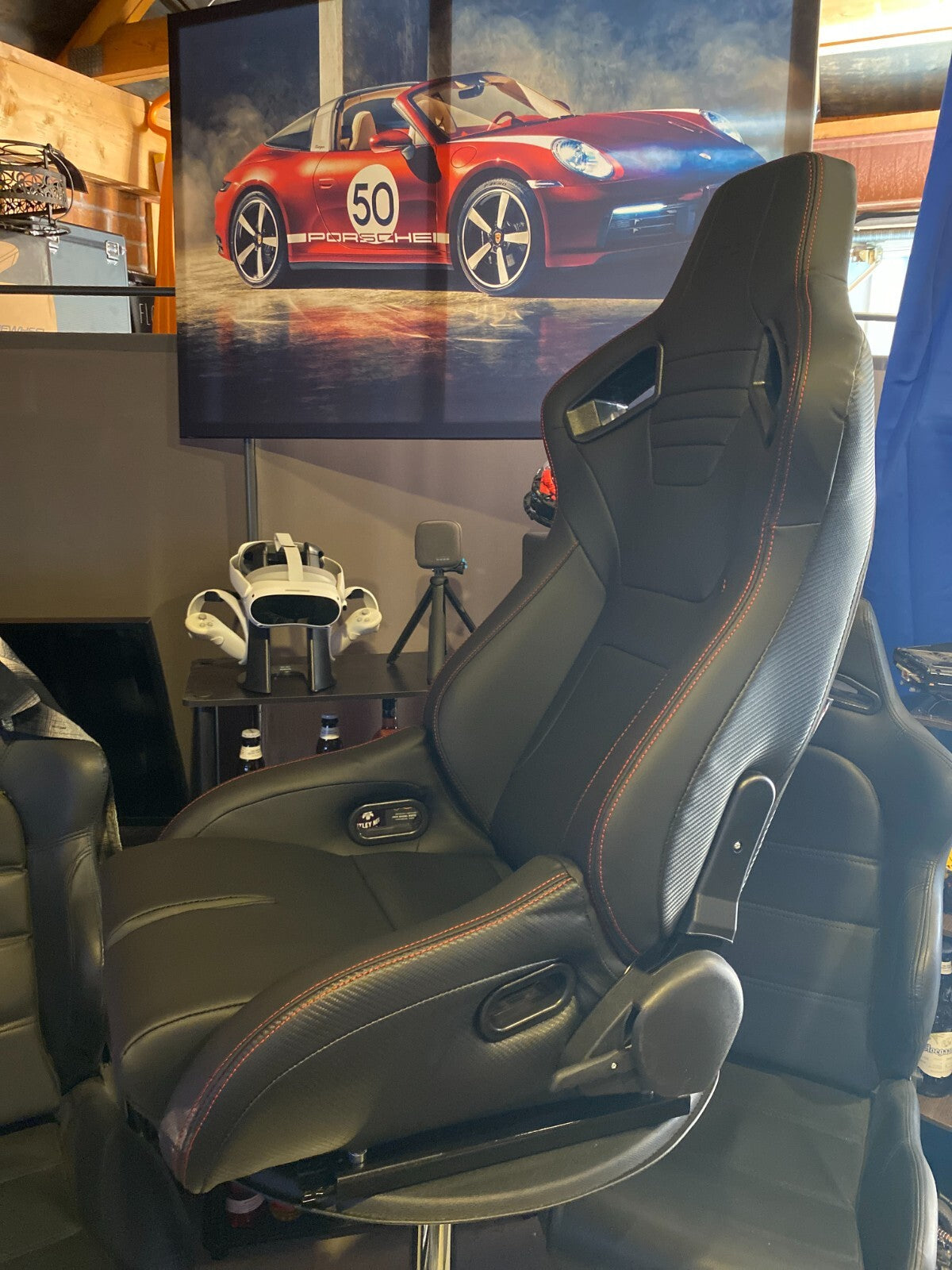 UK Stock Simoni Racing Emerson Universal Supercar Bucket Seat x1 Black Carbon Red Stitch