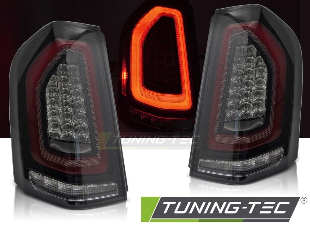 TT LED Lightbar Rear Tail Lamps CHRYSLER 300C 11-14 SMOKE LHD