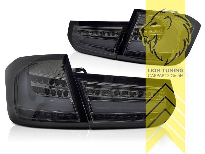 LT LED DRL Lightbar Rear Tail Lights BMW 3 Series F30 F35 11-15 Smoke LHD