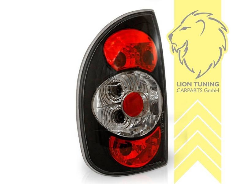 LT Pair Halogen Rear Lights Tail Lamps Opel Corsa B 93-00 5-door only black LHD