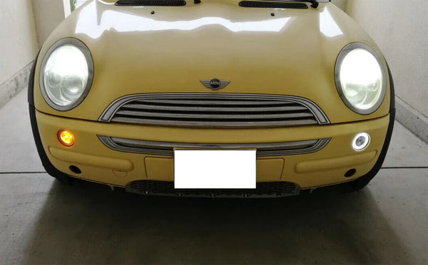 Front Bumper Smoked Lens LED Halo Turn Signal Lights MINI Cooper R50 R52 R53 MK1