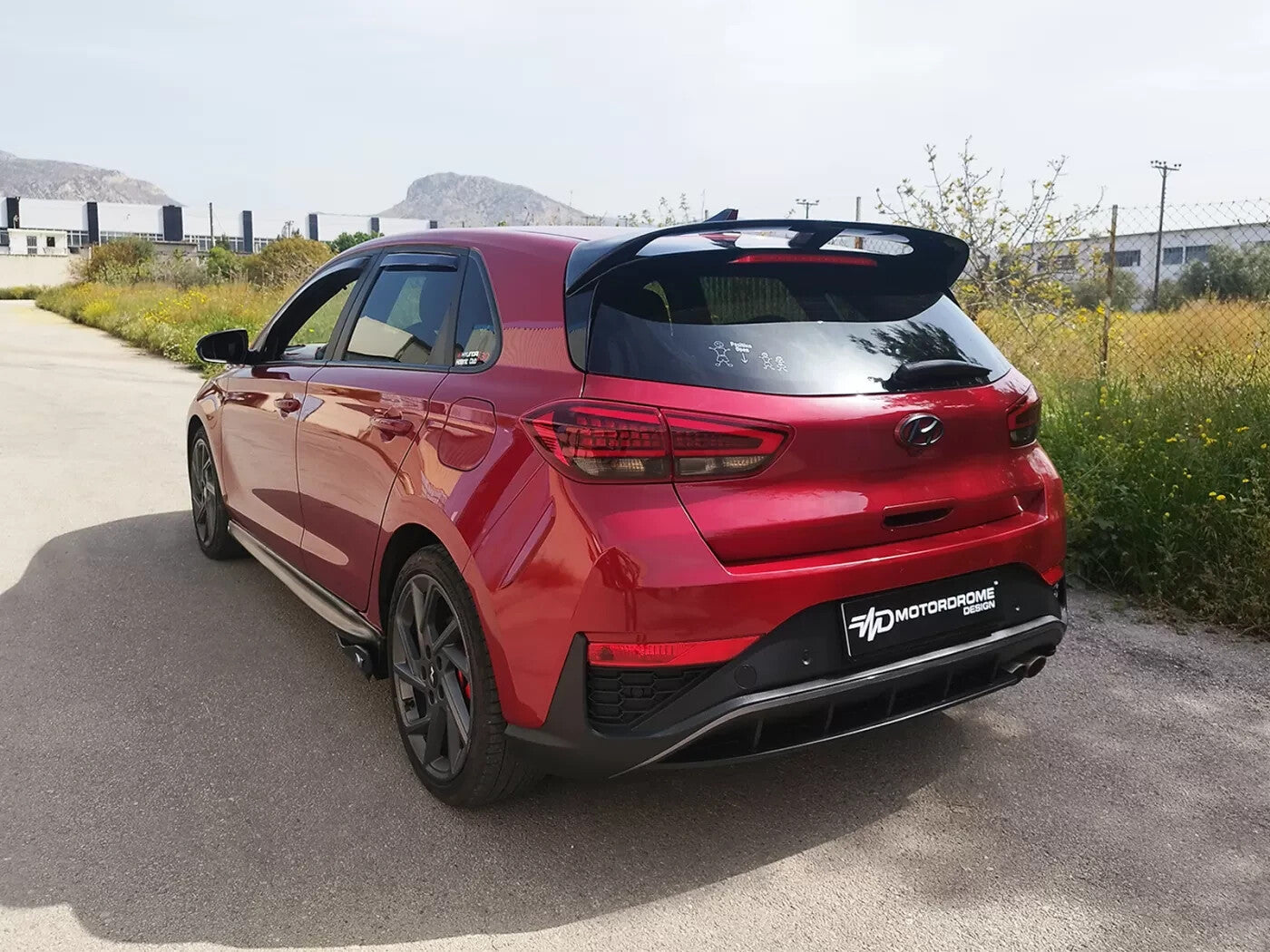 Motordrome Rear Wing Spoiler Hyundai i30 Mk3 Hatchback 2016+ Gloss Black