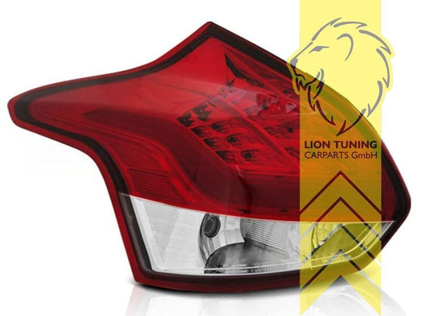 LT Pair LED Lightbar Rear lights Ford Focus 3 MK5 red11-14 LHD