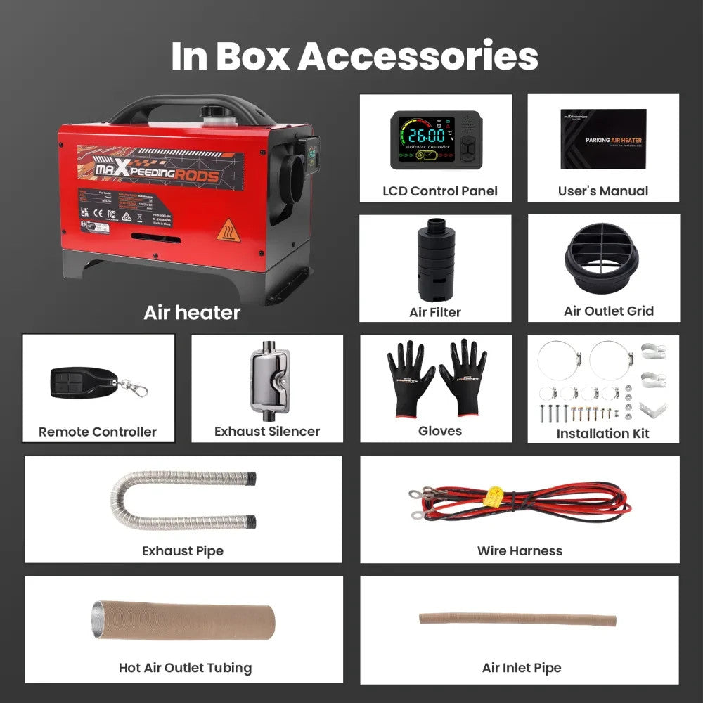 MXPR 8KW Air Diesel Heater App Remote Control Cars Truck Boats Wireless Startup