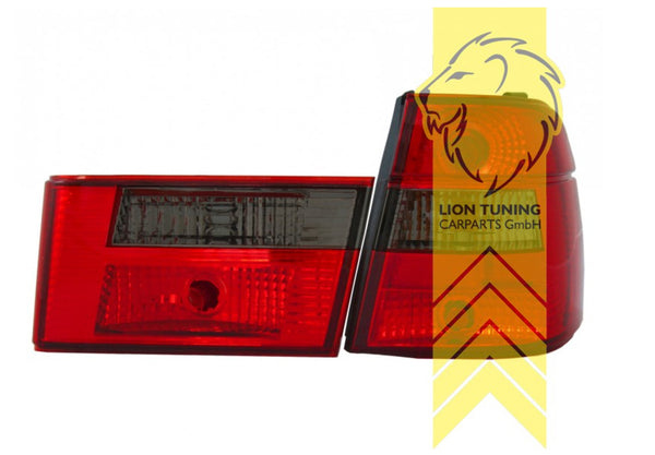 LT LED DRL Lightbar Rear lights Tail Lamps BMW E34 Touring red black smoke LHD