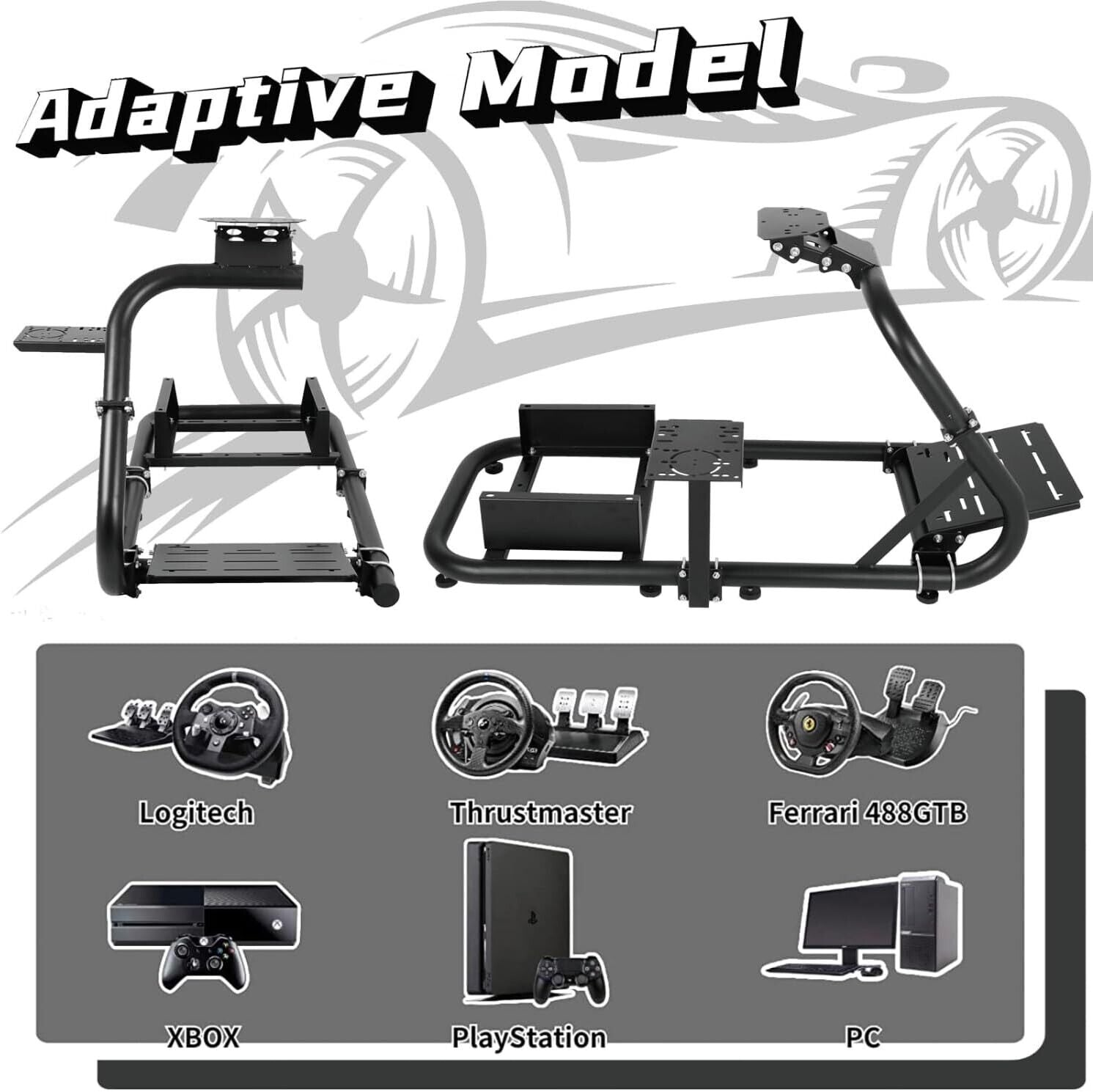 Driving Game Sim Racing Frame Rig - Add Seat Wheel Pedals Xbox PS PC C ...