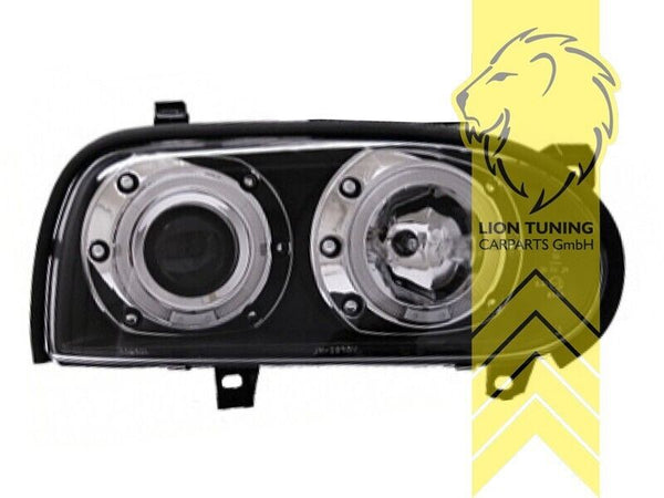 LT Pair LED DRL Ring Headlights VW Golf 3 MK3 91-99 Limo Variant Cabrio LHD