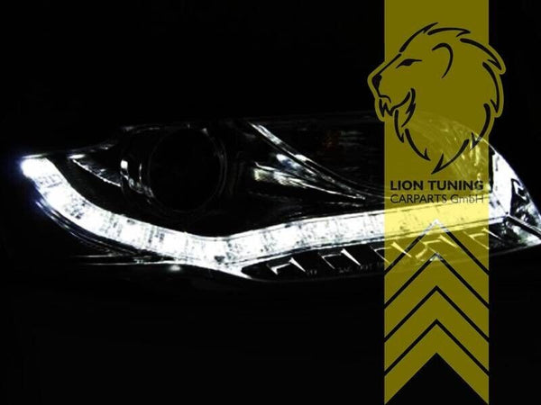 LT LED DRL Halo Headlights Audi A4 B7 8E 04-08 Limousine Avant black LHD