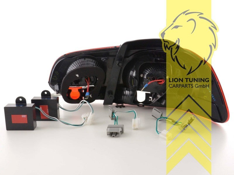 LT Pair LED DRL Lightbar REAR LIGHTS Tail VW Golf 6 red white LHD