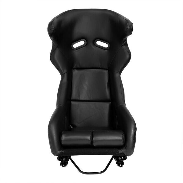 UK Stock x1 ATS Black Synth Leather Drift / Track / Rally / Fast Road Car / Racing Simulator Bucket Seat fiberglass hard back