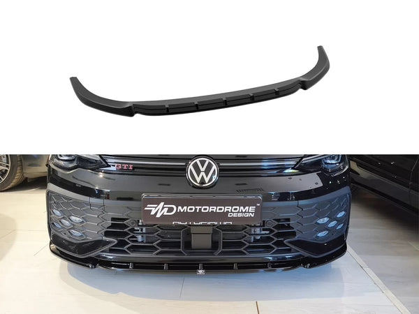 Motordrome Front Bumper Splitter  Golf Mk8 Facelift GTI GTE R-Line Black Gloss