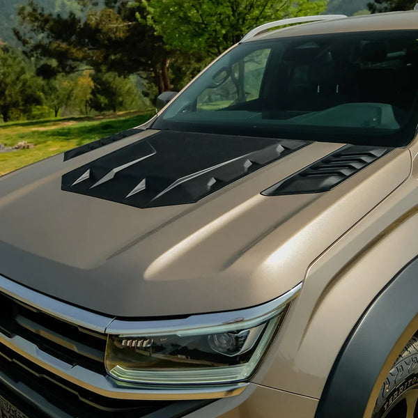 OW Bonnet Air Vents Grilles VW Amarok 2022+ HD Body Styling Matte Black