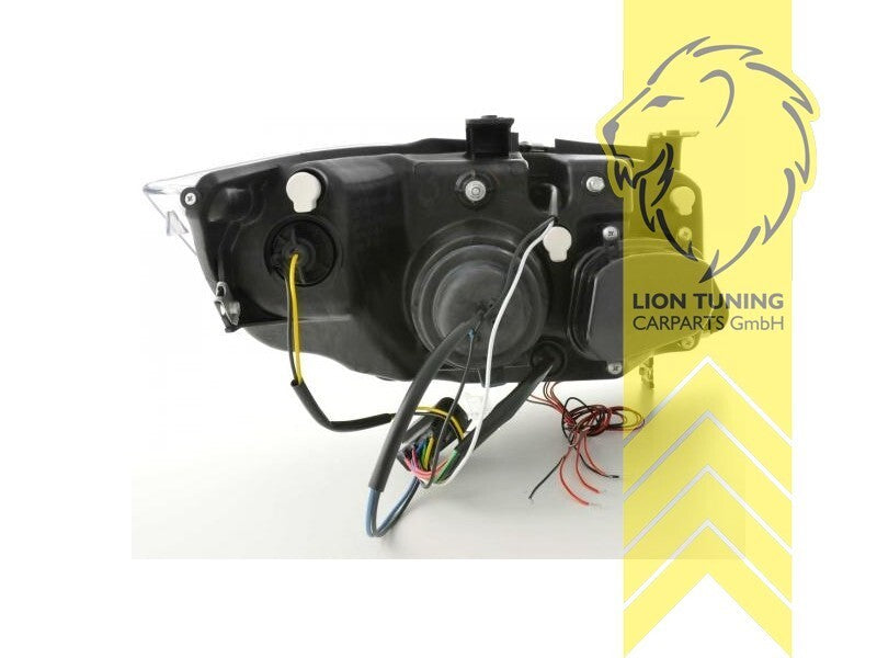 LT LED DRL Halo Ring Eye Headlights BMW E90 Sedan E91 Touring chrome 05-08 LHD