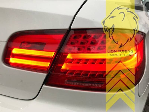 LT Pair LED Lightbar Rear Lights Tail Lamps BMW E92 Coupe red clear 06-10 LHD