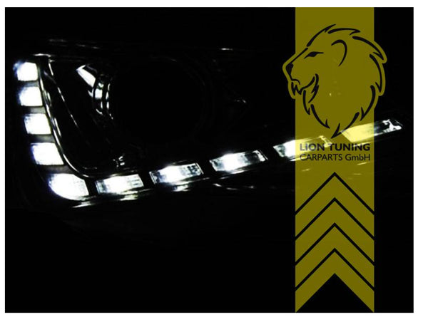 LT LED DRL Halo Lightbar Headlights Seat Ibiza 6J IV 6 MK6 black FR-Design LHD