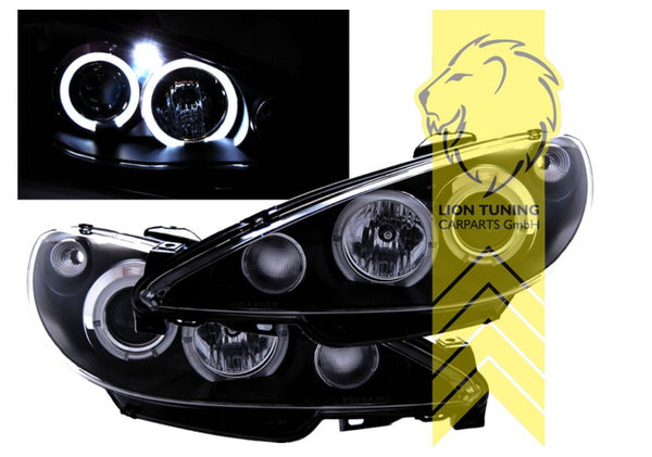 LT LED DRL Eye Halo Light Ring Headlights Peugeot 206 206CC Cabrio SW Break LHD