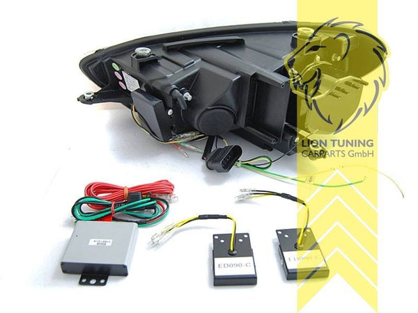 LT Pair LED DRL Headlights VW Scirocco 3 137 138 08-14 Halogen Chrome LHD