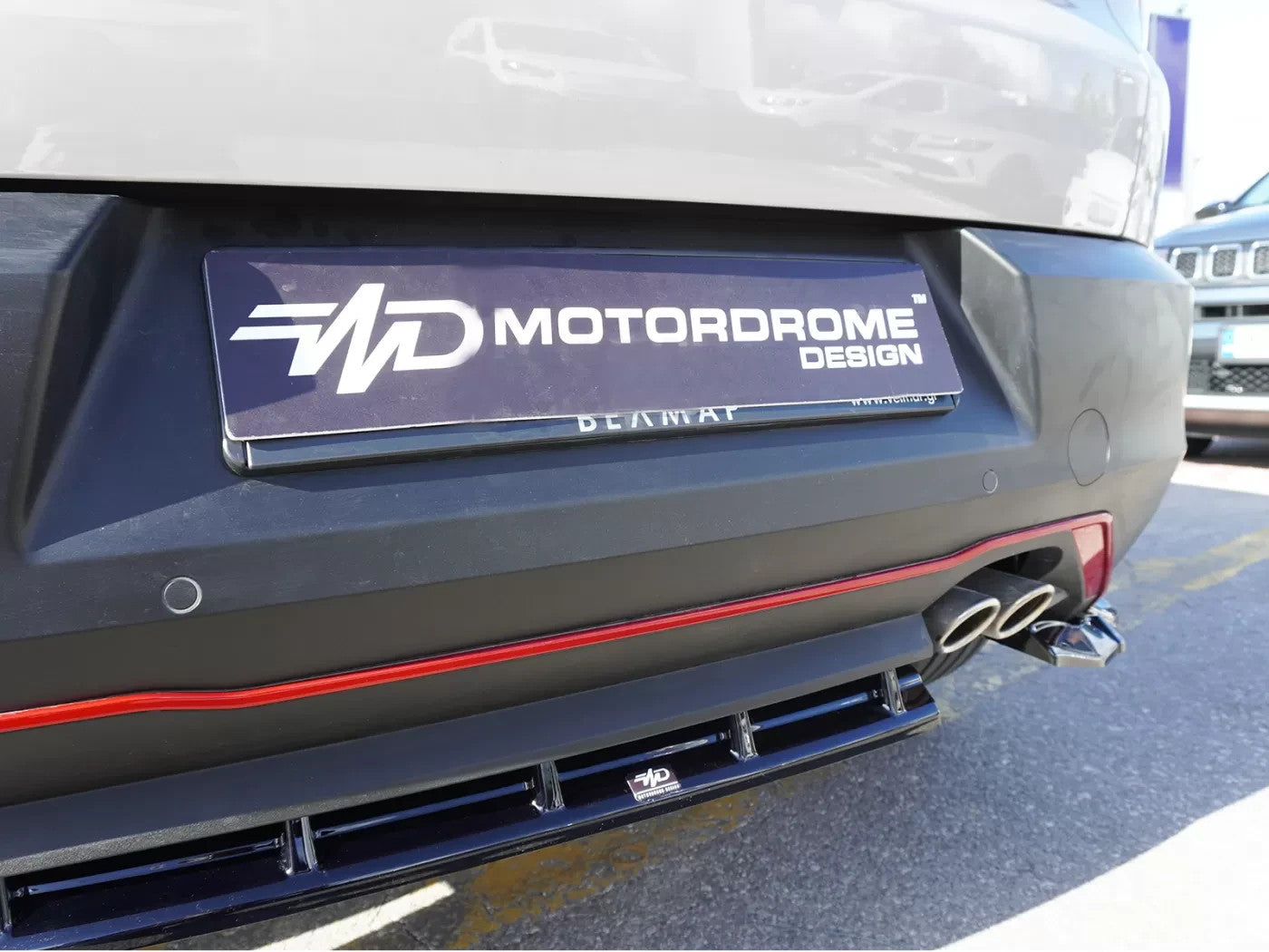 Motordrome Rear Bumper Diffusor Splitter Alfa Romeo Junior 24+ Glossy Black