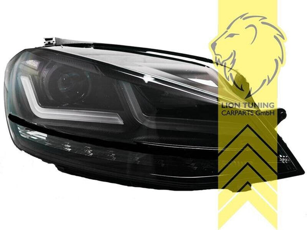 LT OSRAM LED DRL Lightbar Halo Headlights VW Golf 7 Limo Variant black Xenon LHD