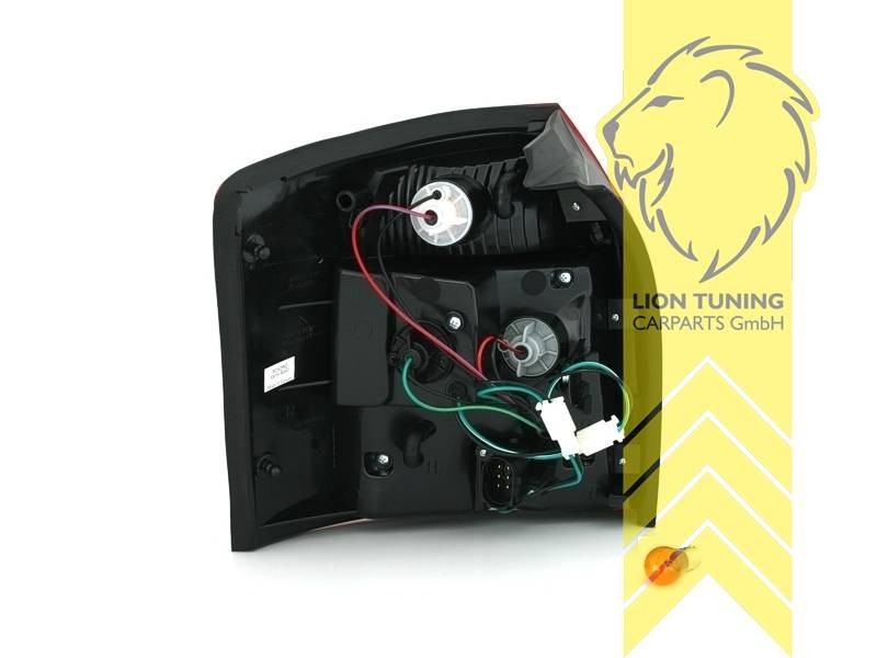 LT Pair LED Lightbar Rear Lights Tail Audi A4 B6 8E 01-04 Avant black smoke LHD