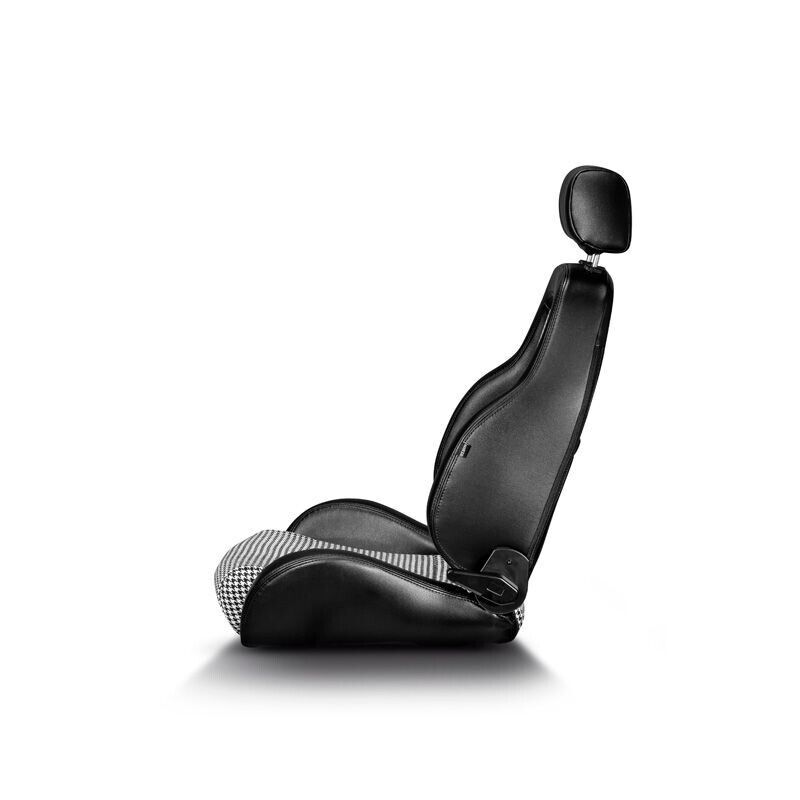 Sparco Sport Seat GT - Black Skai + Black White Retro Microfibre - Reclinable