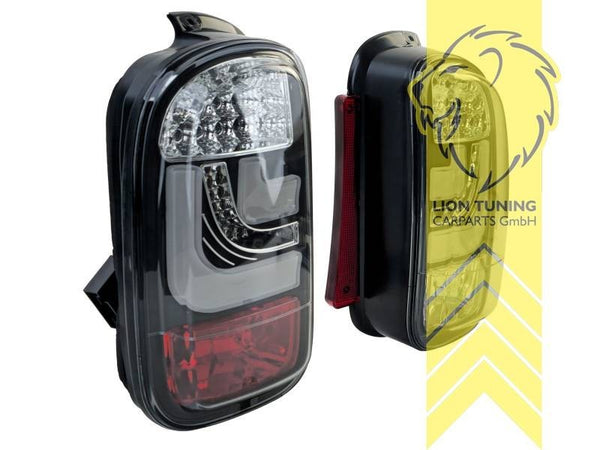 LT Pair LED Lightbar Rear Lights Mini Clubman R55 07-14 Black LHD