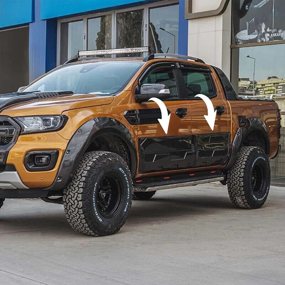 OW Body Cladding Styling Side Door Armour Panels FORD Ranger T6 T7 T8 12-22 ABS