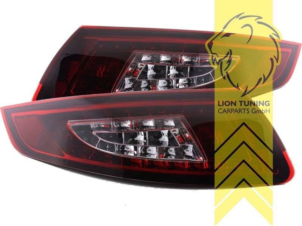 LT Pair LED DRL Lightbar Rear Tail Lights Porsche 911 997 red smoke white LHD