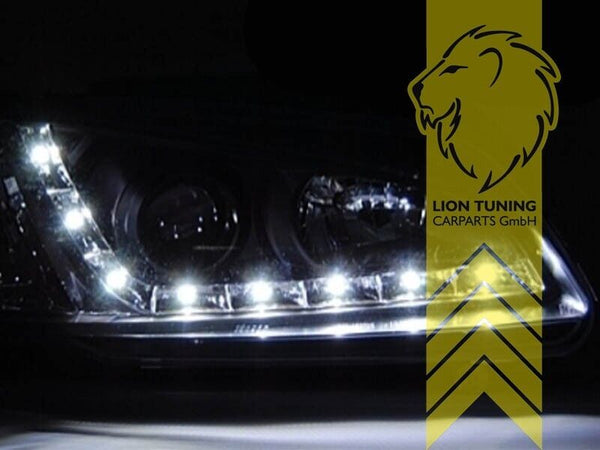 LT LED DRL Halo Lightbar Headlights Peugeot 106 2 Type 1 96-04  black LHD