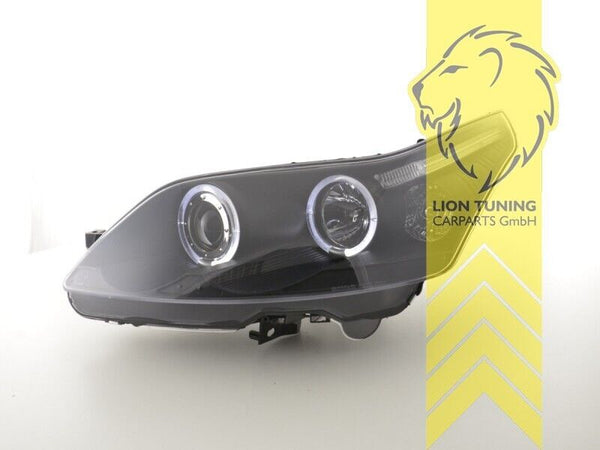 LT Pair LED DRL Angel Eye Halo Ring Headlights Citroen C4 LA LC 04-08 black LHD