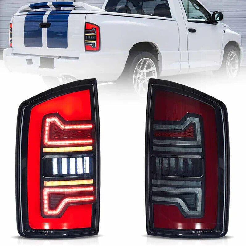 VLAND Dodge Ram 1500 2500 3500 02-08 LED Lightbar Rear Lights SEQ ANIMATED LHD