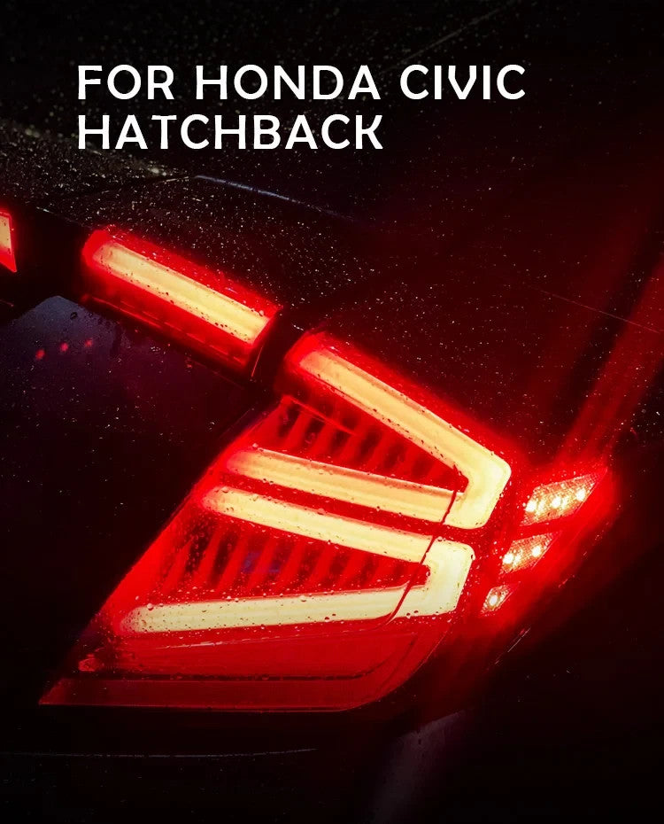TYPY Pair LED 18-21 Honda Civic 10 Hatchb Dynamic Rear Lights Dynamic Tail LHD