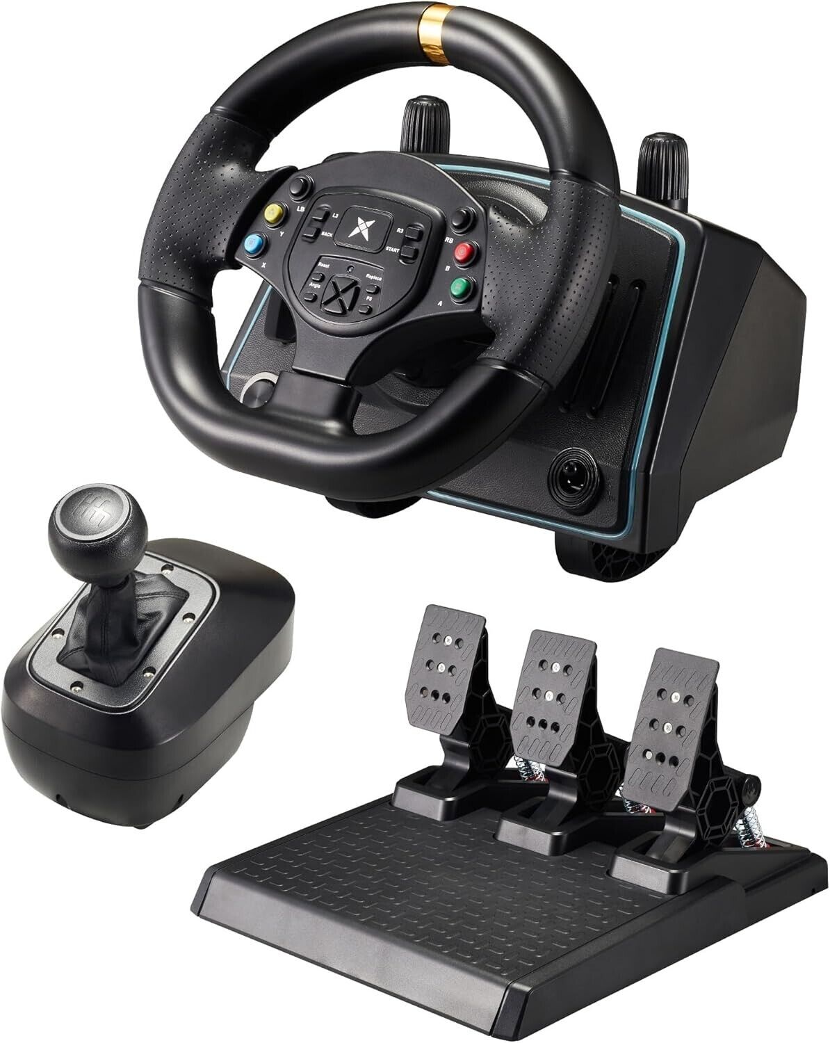 NBCP Racing Wheel Gaming Steering 1080 Driving Sim Car Simulator Pedals Gear