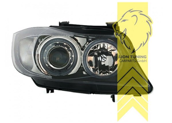 LT LED DRL Angel Eye Halo Ring Headlights BMW E90 E91 Touring 05-08 black LHD