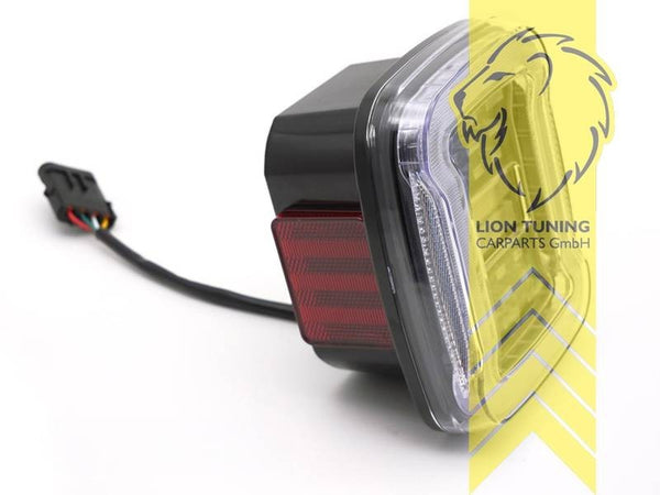 LT Pair LED Lightbar Rear Lights Chrysler Jeep Wrangler YJ TJ black 91-06 LHD