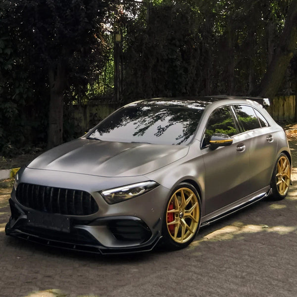 OW Side Skirt Extensions MERCEDES A Class A45 S Aero W177 19+ Gloss Black