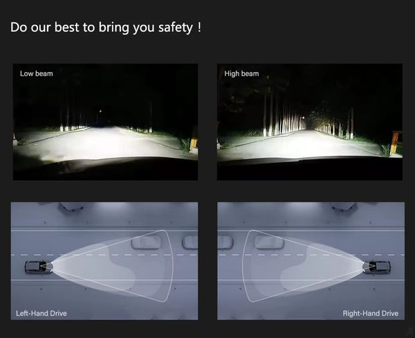 AKD Pair 17-21 VW Tiguan LED DRL Dynamic Lightbar Headlights LHD