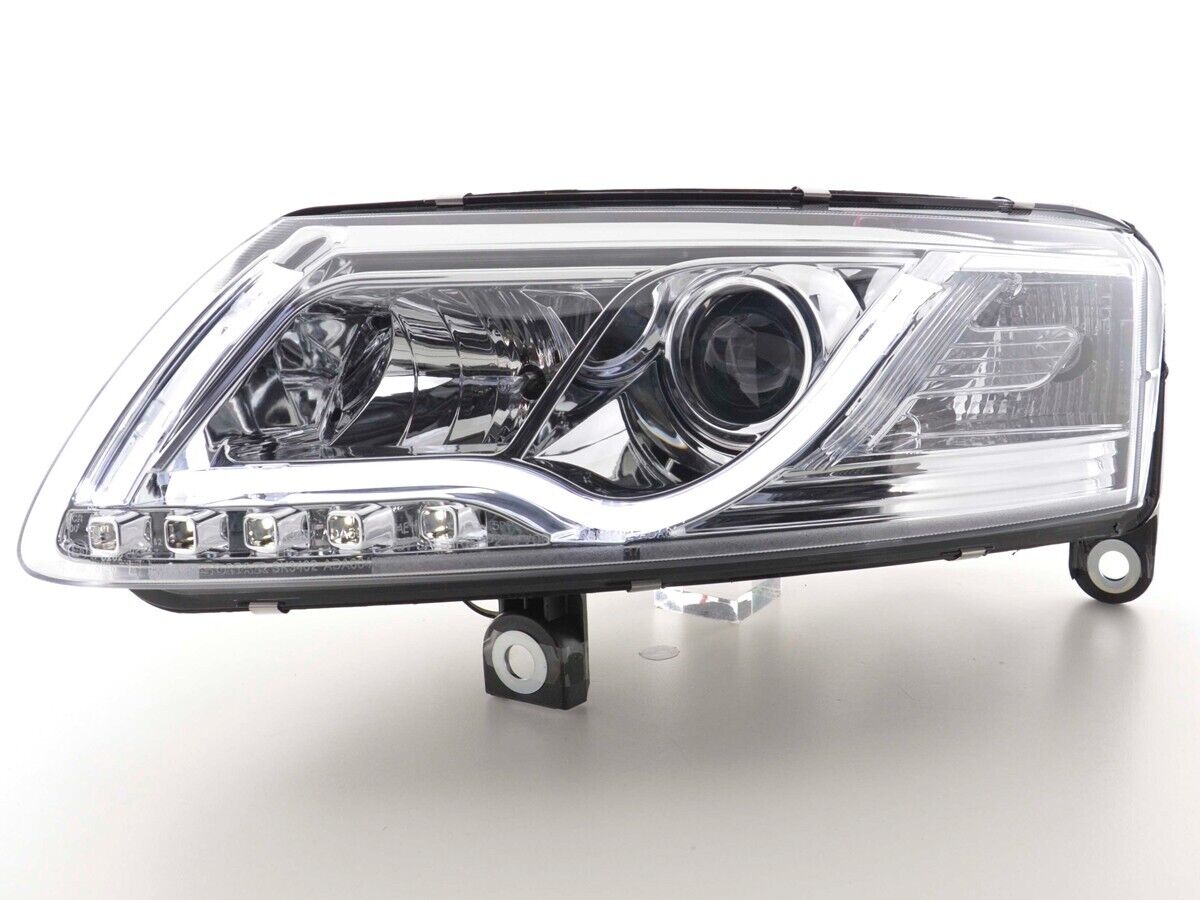 FK LED DRL Lightbar Headlights H1 H7 Lightbar Audi A6 4F 04-08 chrome S6 LHD