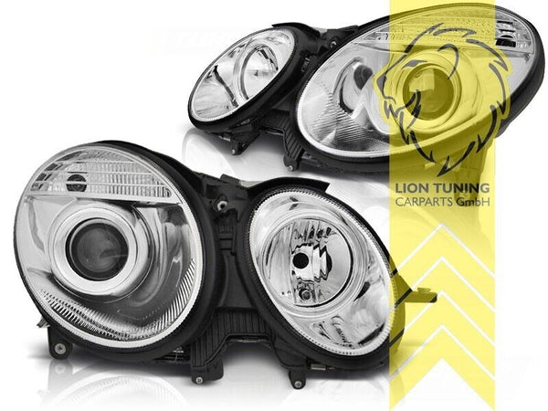 LT Pair DEPO LED DRL Halo Headlights H7 W211 Limo S211 T-Model E-Class 06-09 LHD